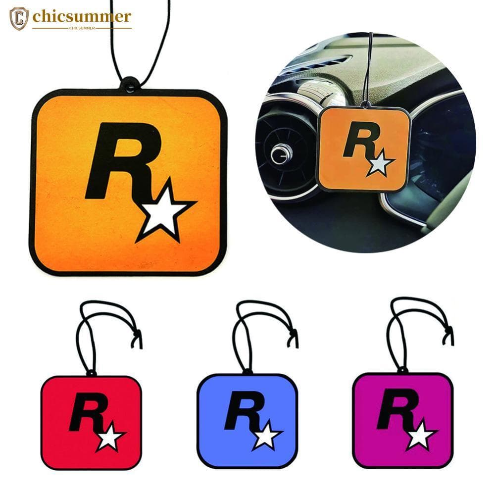 CHICSUMMER Fragrância Do Carro R Estrela De Longa Duração Aromaterapia Peça Net Tendência Amarelo Pingente Decoração Des