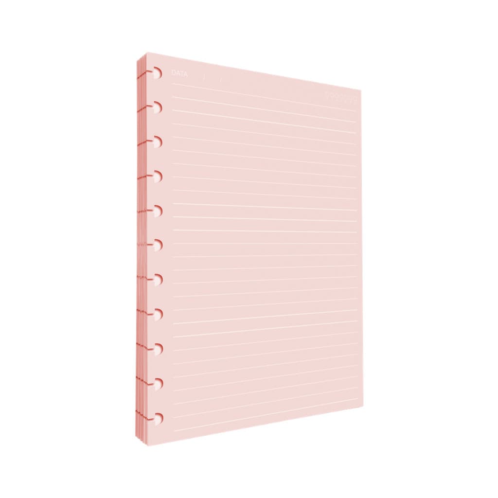 Refil Inteligente Discos Pautado Rosa 90g 80 Folhas