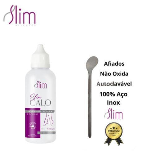 Kit Espátula  Bisturi Slim para Calosidade aço inoxidável + Amolecedor de calos Slim