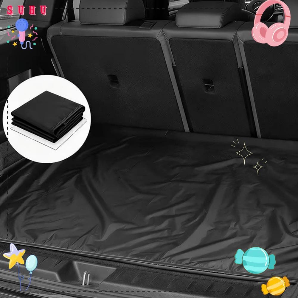 SUHU Tapete Anti-Sujo Para Porta-Malas De Carro , Com Capa De Privacidade , Pano Protetor De Carga Preto , De Dobrável À