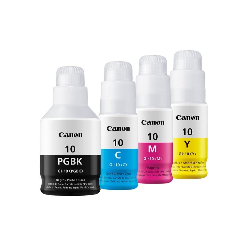 Kit Tinta Original Canon Gi-10 G6010 G7010 Gi10 - 04 Cores Tinta Preto/ciano/magenta/amarelo