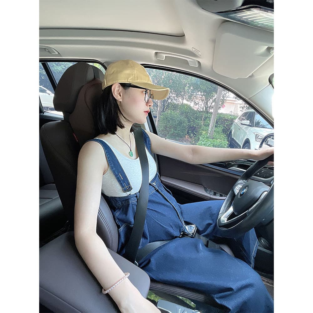 Calças de maternidade primavera outono estilo exterior usar tamanho grande primavera roupas maternidade Denim macacão ou