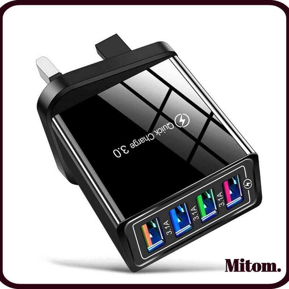 Adaptador MITOM Transformador USB Portátil Fonte De Alimentação De 4 Portas