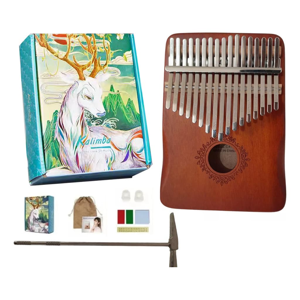 Kalimba 17 Chaves Piano Dedo Instrumento Percussão C/ Bag Piano De Dedo Kalimba Instrumento Africano