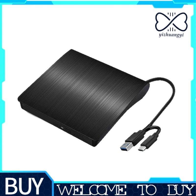 2 Em 1 USB3.0 TypeC Externo CD DVD Drive Fino Unidade Óptica-RW Queimador Leitor Bluray Player Para PC Desktop