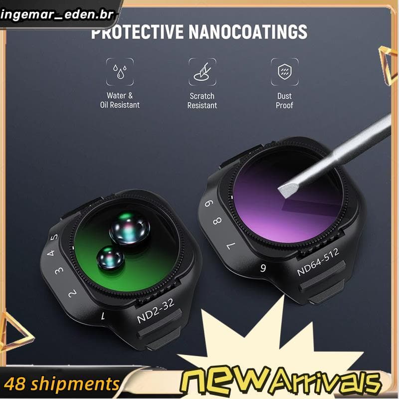 Para Mini 5 Pro Conjunto De Filtro ND Variável Câmera Drone ND2-32 + ND64-512 Ajustável Densidade Neutra Vidro Óptico