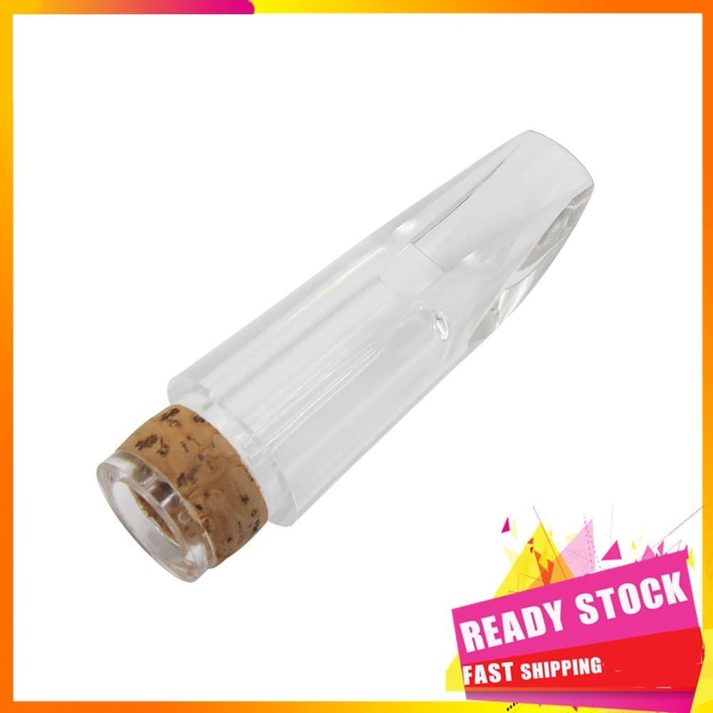 Gfgfgfgg Acessórios transparentes para instrumentos de sopro Bb, bocal de clarinete com cortiça para clarinetes
