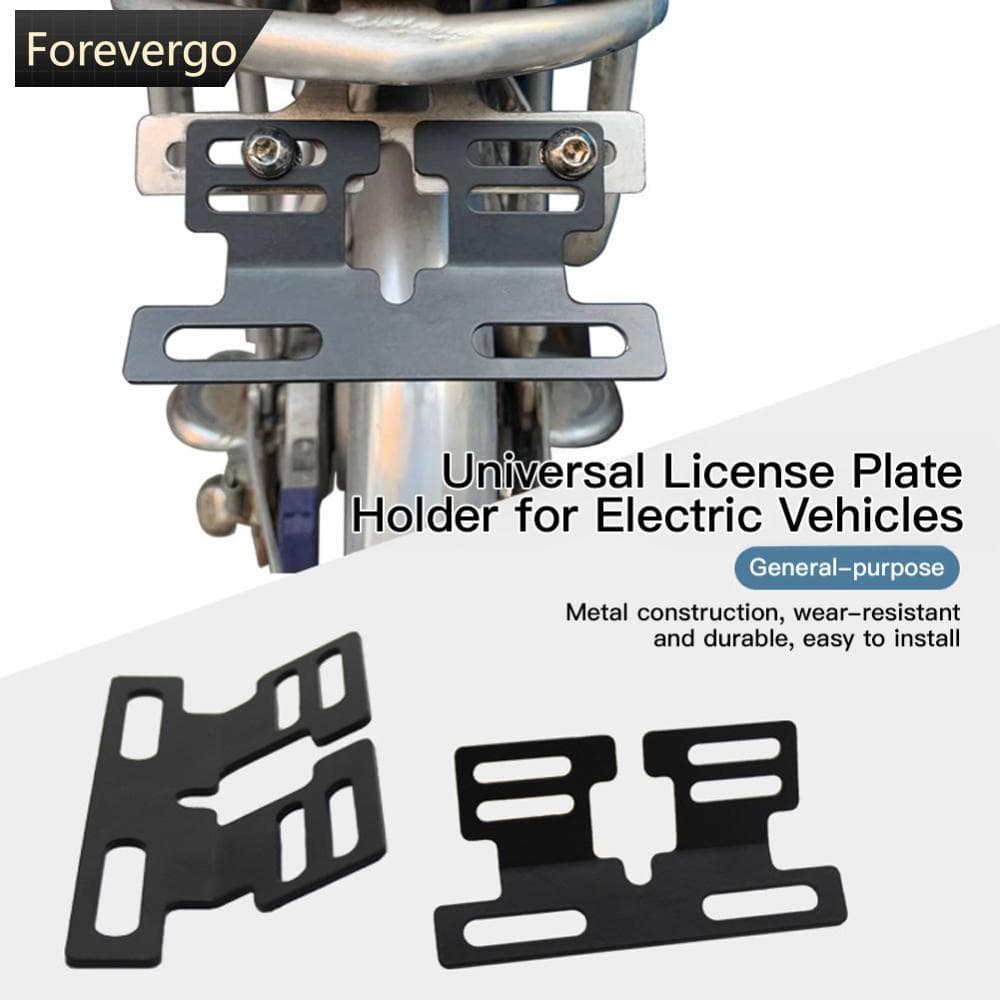 FOREVERGO Scooter Elétrico Luz Traseira Suporte Da Placa De Licença Metal Modificação Adaptador Quadro J1V9