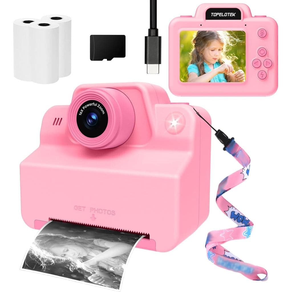 Câmera Instantânea para Crianças que Imprime Fotos Instantaneamente, Câmera de Brinquedo que Tira Fotos, Câmeras de Impr