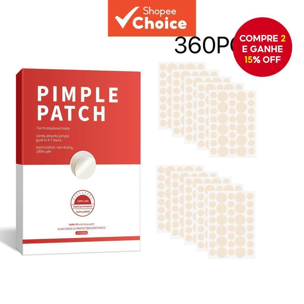 360 peças adesivos contra acne cor bege claro redondos para homens e mulheres.