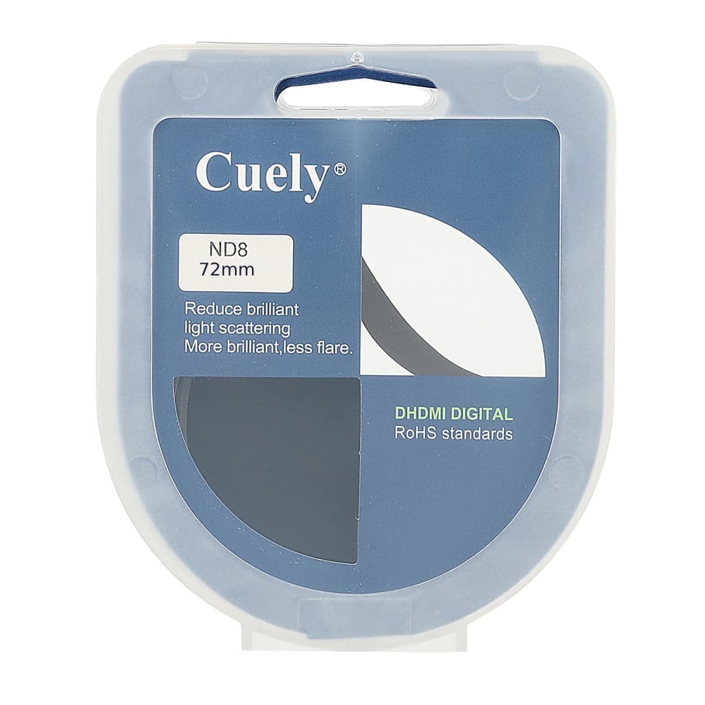 Filtro Densidade Neutra P/ Lente Objetiva ND8 Cuely 72MM