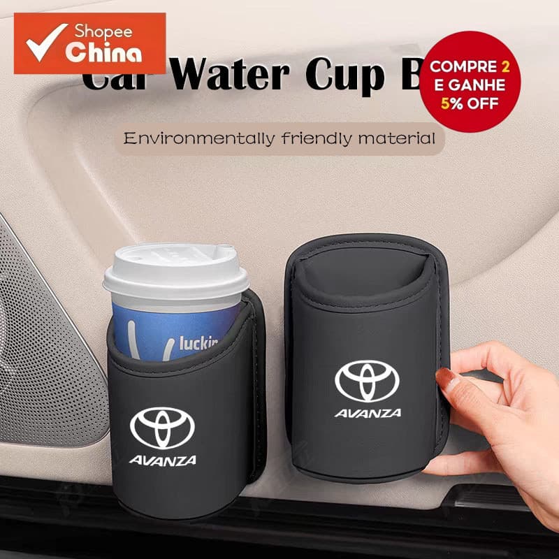 Caixa de Armazenamento para Porta de Carro Toyota Avanza, Bolsa para Garrafa de Água, Lixeira com Posicionamento de Celu