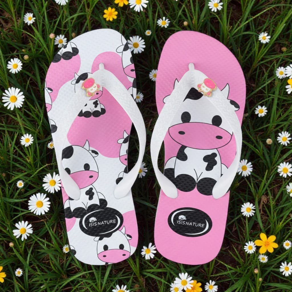 Sandália Cinelo Rosa Glitter Yin Yang e Símbolo Dinheiiro Oferta - Queima De Estoque! - Queima De Estoque!