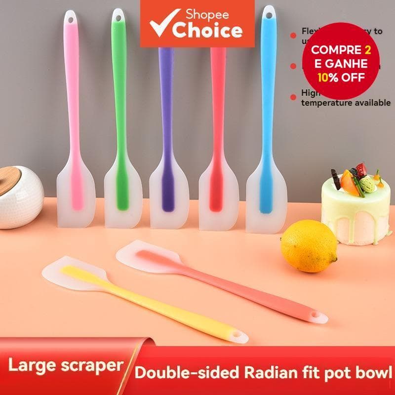 Local Translúcido silicone Pequeno Raspador Creme Bolo Espátula Ferramenta De Cozimento De Qualidade Alimentar Faca Rasp