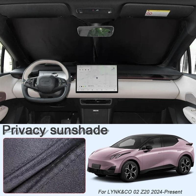 Carro Preto Janela Privacidade Pára-Sol Para LYNK & CO 02 Z20 2024-Presente Anti-UV Isolamento Térmico Proteger Capa Ace