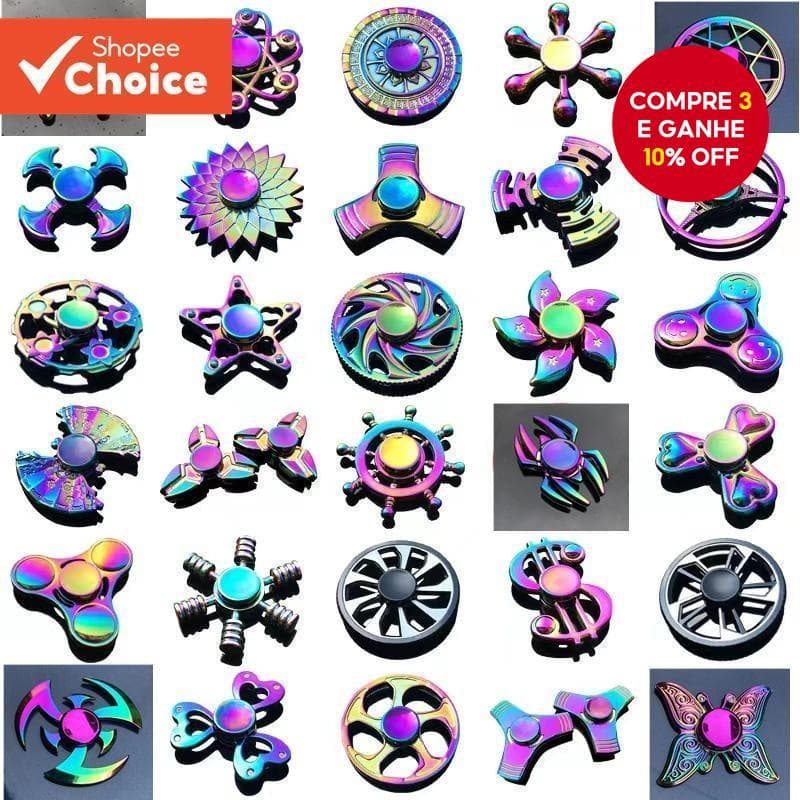 Spinner De Dedo De Metal-Liga De Zinco Colorido Para Alívio Do Estresse
