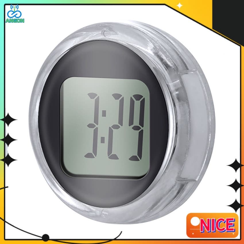 Mini relógio digital à prova d'água para motocicleta com cronômetro