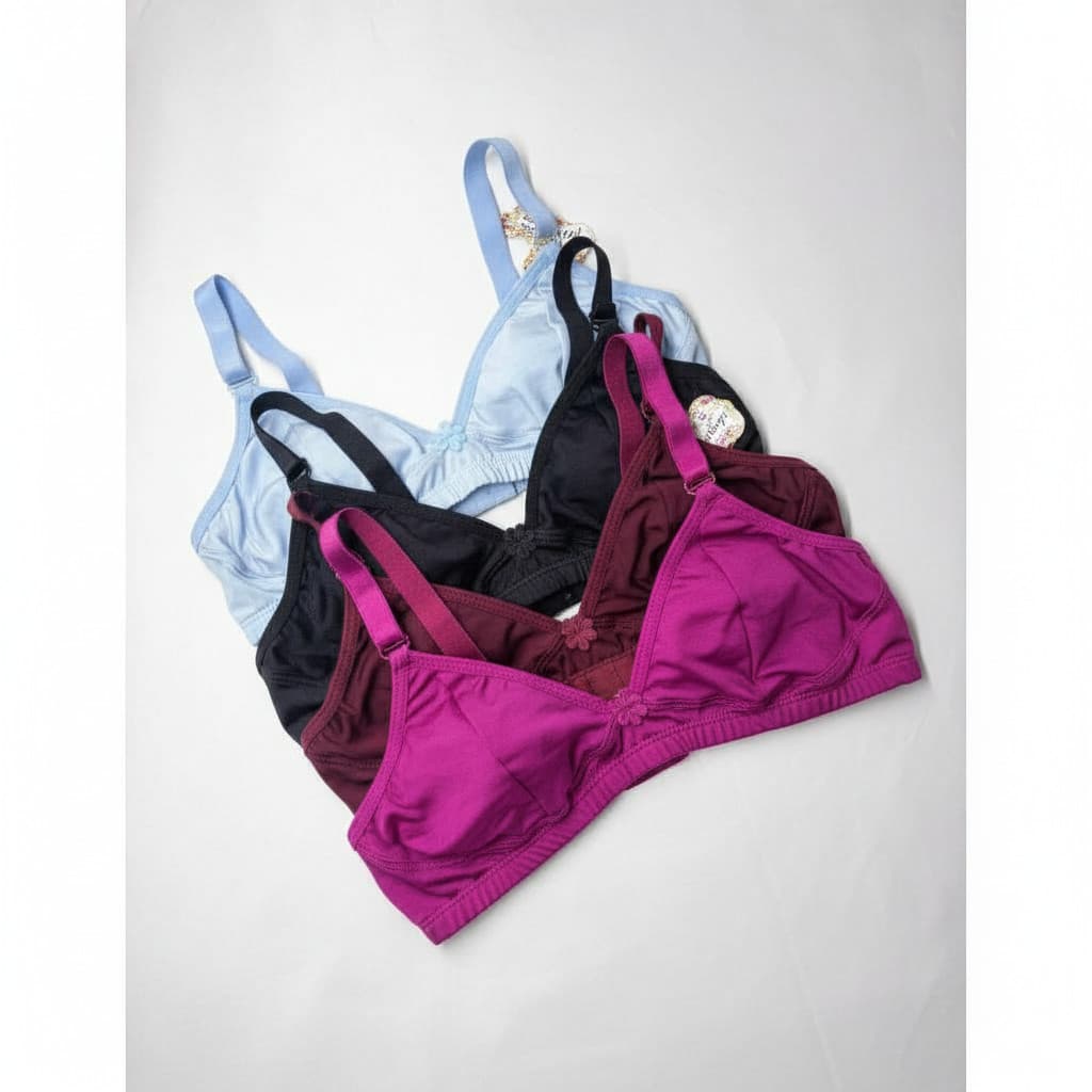 Kit 3 Sutiã Top Poliamida Premium Poliester Regulável Sem Bojo