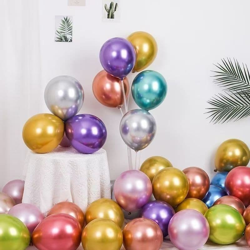 Kit 25 Balão Bexiga Metalizada 5''  Decoração De Festa Metalizada Aniversário Casamento Evento Painel