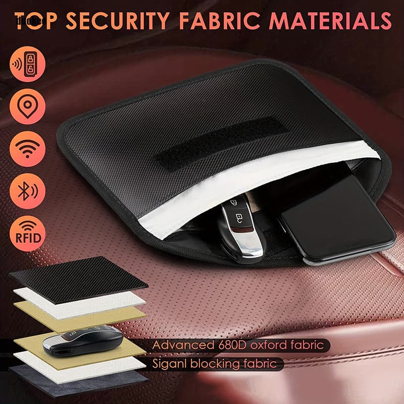 1PC Oxford Pano Anti Radiação Saco Tiro Chave Do Carro 6.5 Polegadas RFID De Blindagem De Sinal Telefone Móvel