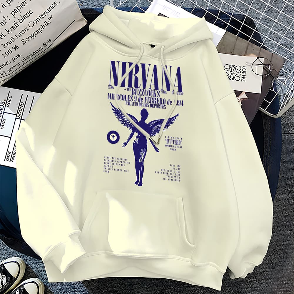 Moletom Canguru Blusa De Frio Nirvana In Utero Angel Album Rock N Roll Unissex