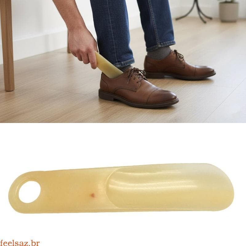 feelsaz Calçadeira, 15cm, Portátil, Aderência Ergonômica, Buzina Para Tênis, Couro, Bota Sapat