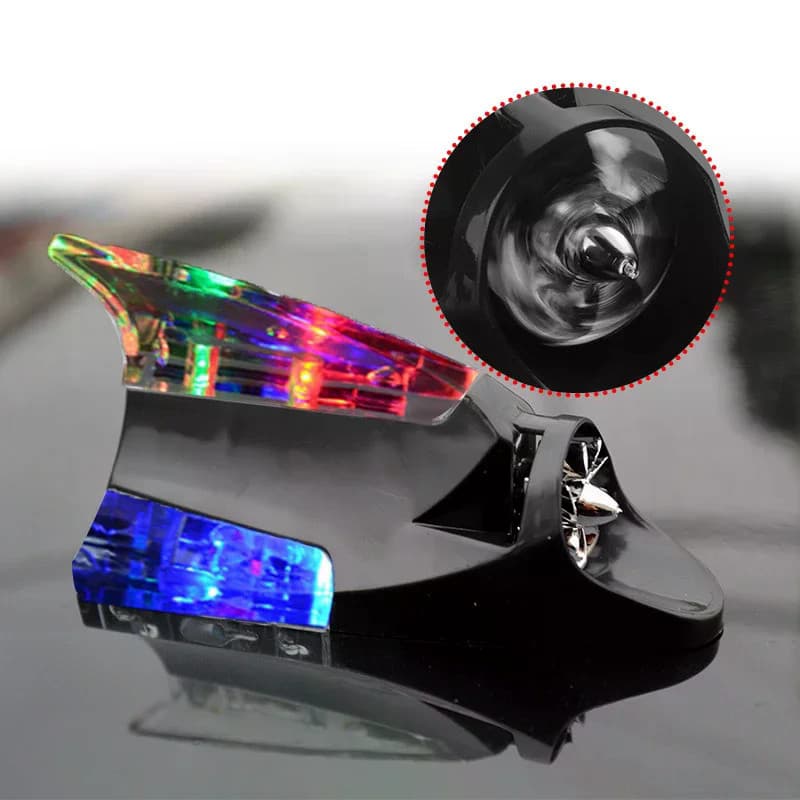 1 Pçs Decoração Do Carro Antena Barbatana De Tubarão Luz Vento Modificação Telhado Decorativa Fiação Livre Advertência s