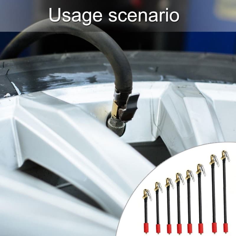 Adaptador Mangueira Extensão Para Inflador Pneus Estone Botão Liberação Rápida Válvulas Pneu Bloqueio