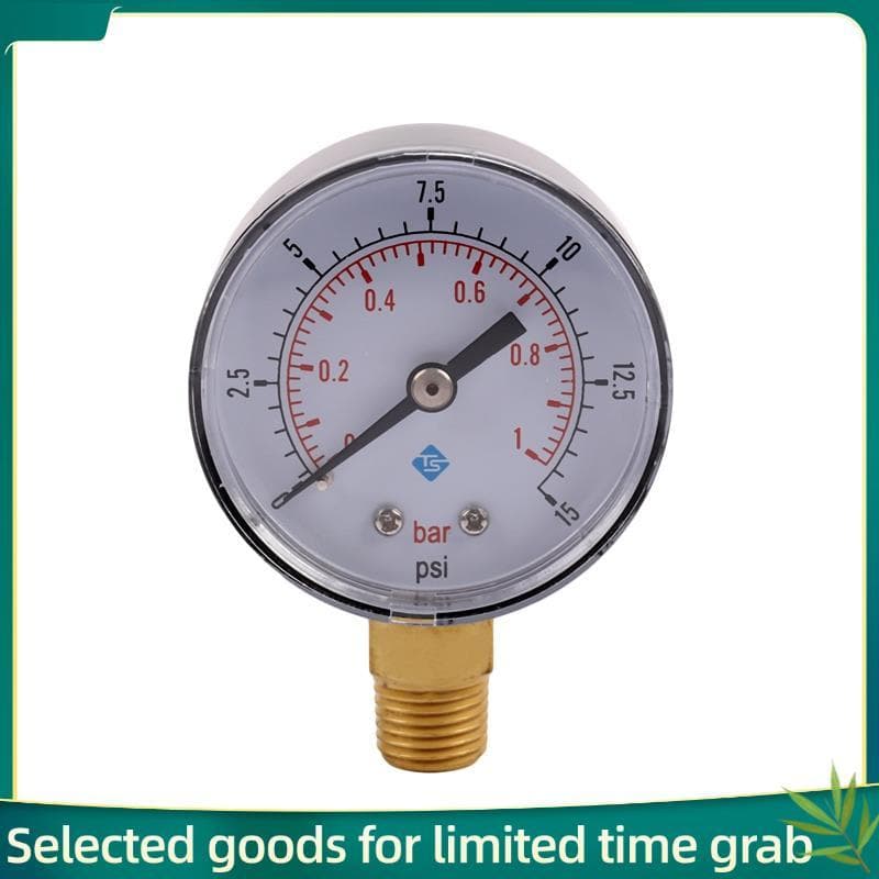 Medidor De Pressão De Água De 50 Mm Manômetro De Rosca NPT De 1/4 Polegadas-50-15psi