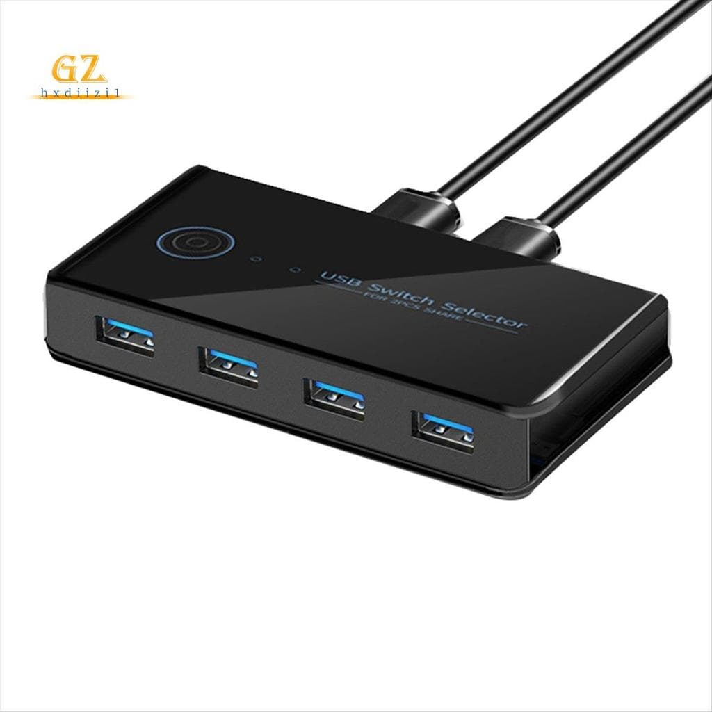 [gzhxdiizi1] USB KVM Switch Shared Switcher 2 Em 4 Saídas Para Laptop PC Teclado Mouse Impressora Adaptador De Hub De In