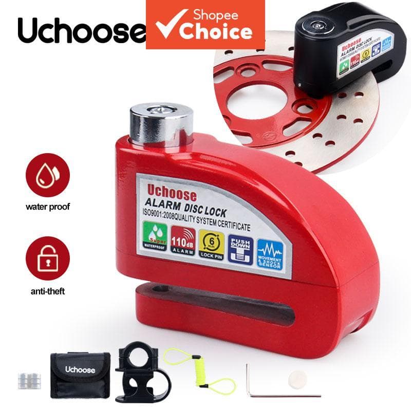 Bloqueio De Disco De Alarme De Bicicleta Universal Anti-Roubo Fechaduras De Freio De Segurança Para Scooter Motocicleta