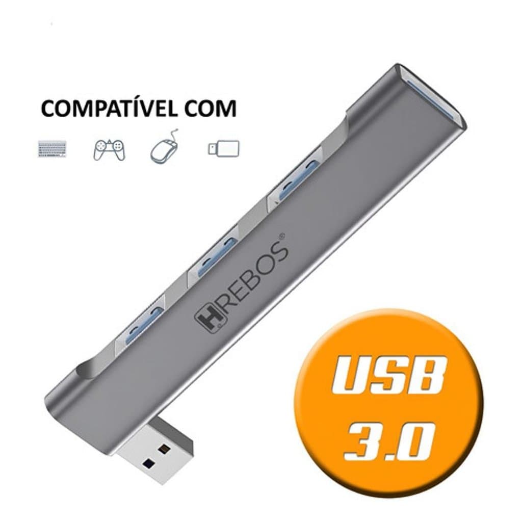 Hub Usb 3.0 Extensor Adaptador 4 Portas Usb Hrebos