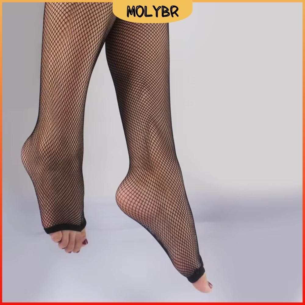 Meia-Calça Latina MOLYBR , Meias Arrastão Transparentes Plus Size , Macia E Fina Com Design