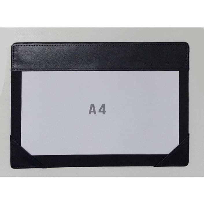 Prancheta Risque Rabisque couro sintético preto tamanho A4