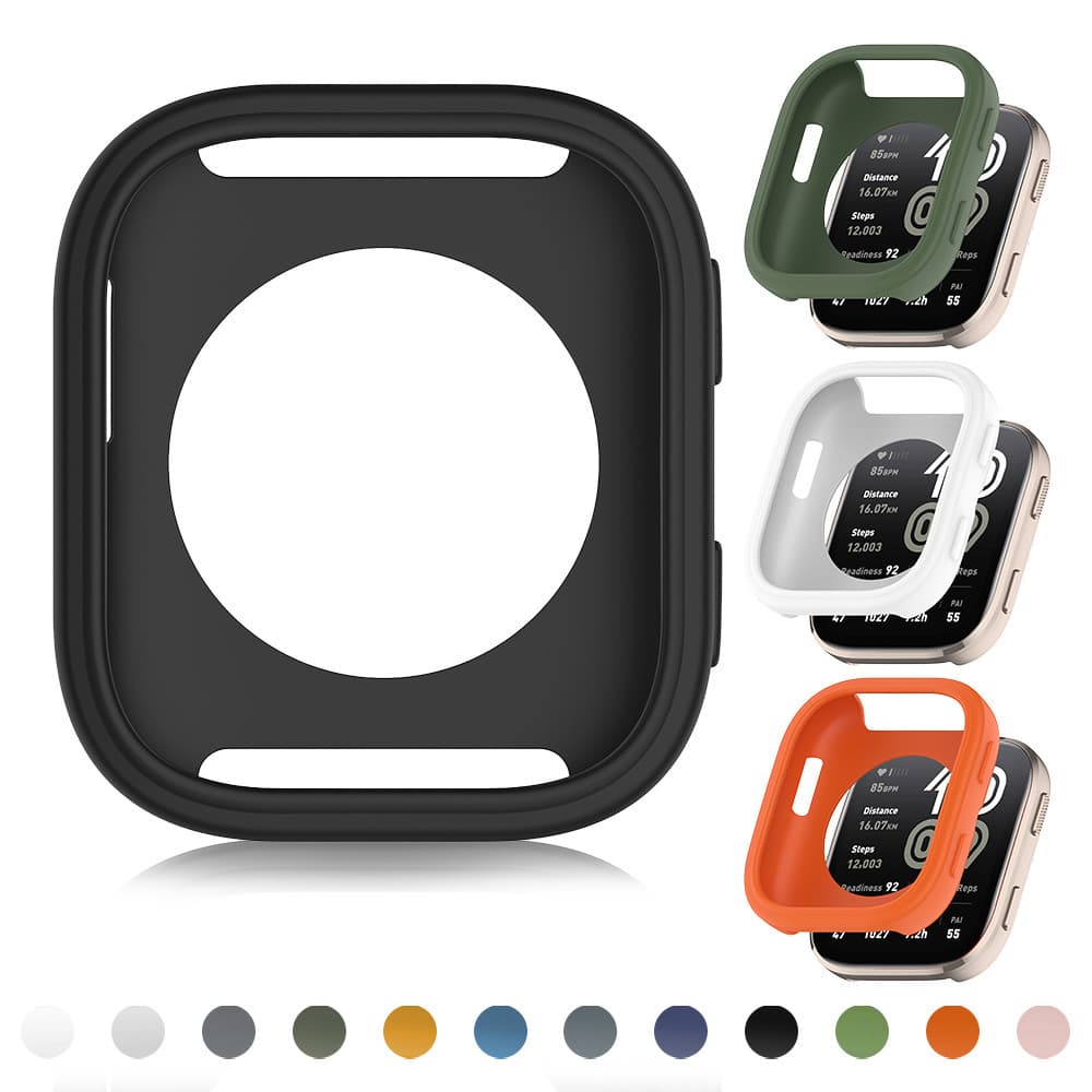 Capa De Silicone Oca Para Amazfit Bip 6 Borracha Macia Resistente A Estilhaços Protetor De Tela Acessórios De Moldura Sm