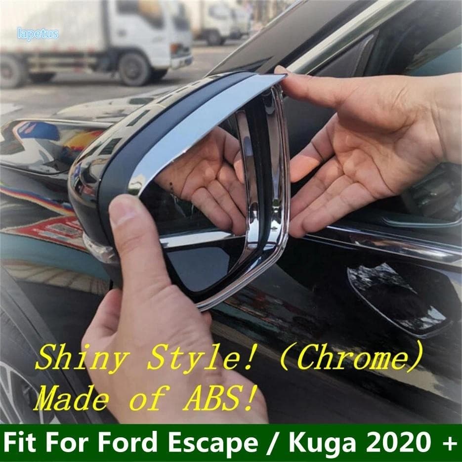 ABS Chrome Porta Espelho Retrovisor Sombra De Chuva Lâminas À Prova Decoração Capa Guarnição Para Ford Escape/Kuga 2020-