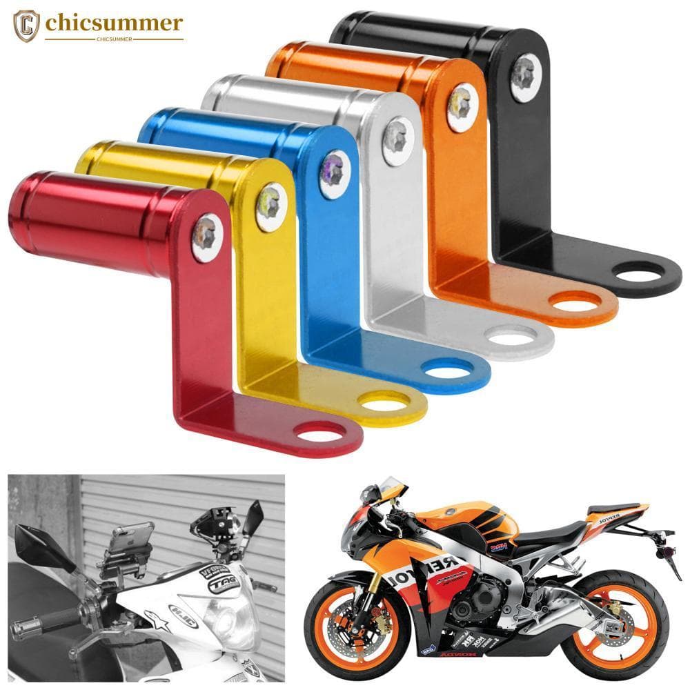 CHICSUMMER Múltiplas Funções Motocicleta Espelho Retrovisor Montar Extensor Suporte Braçadeira Barra Guiador Do Telefone