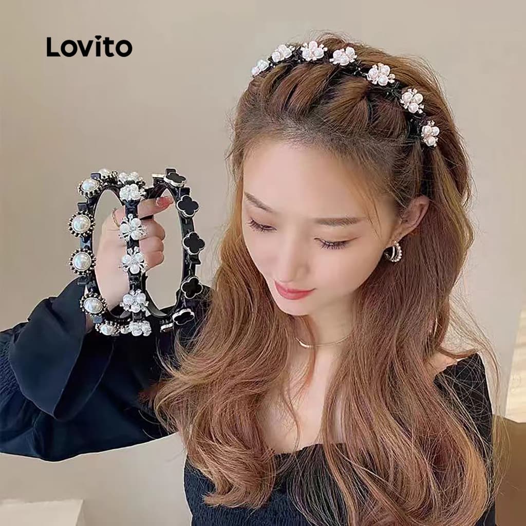 Lovito Faixa de Cabeça com Fecho de metal LCS31A234