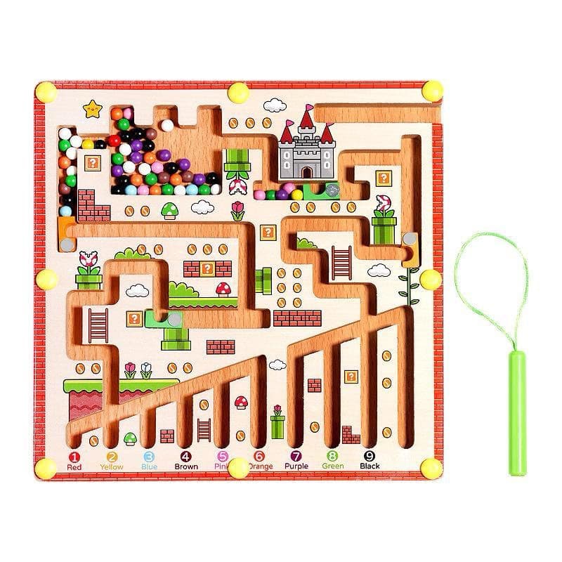 Crianças Labirinto Magnético Bola Correndo Caneta Pensamento Lógico Concentração Treinamento Educação Infantil