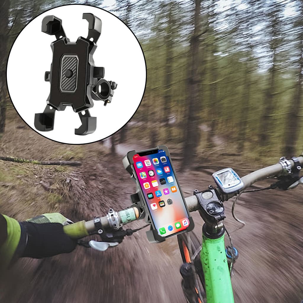 Suporte De Telefone Para Bicicleta Com Rotação De 360 De 1 Unidade , Universal Celular Absorção De Choque Motocicleta Mu