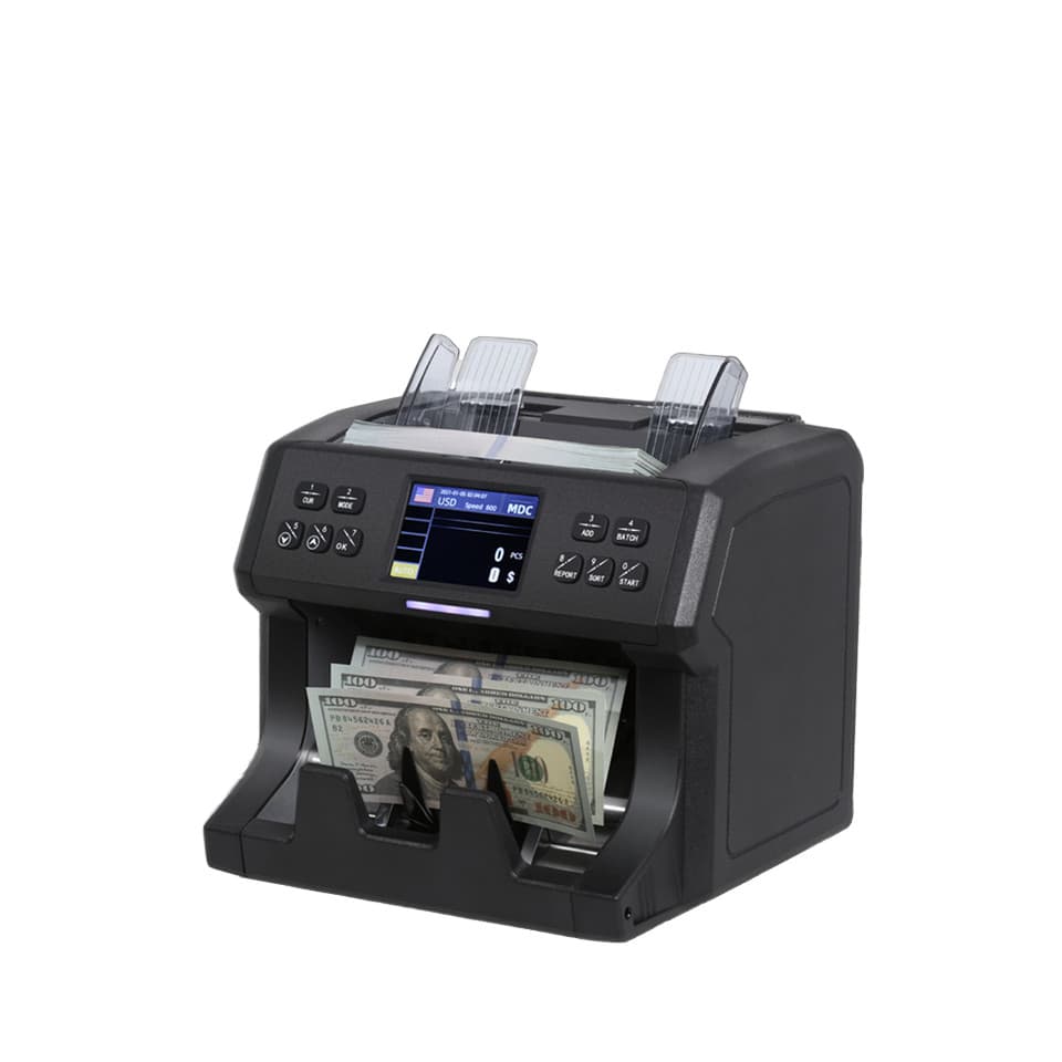 700C 2 CIS Máquina De Classificação De Notas Inteligente Valor Total Detector De Dinheiro Contador Multi-Moedas De Conta