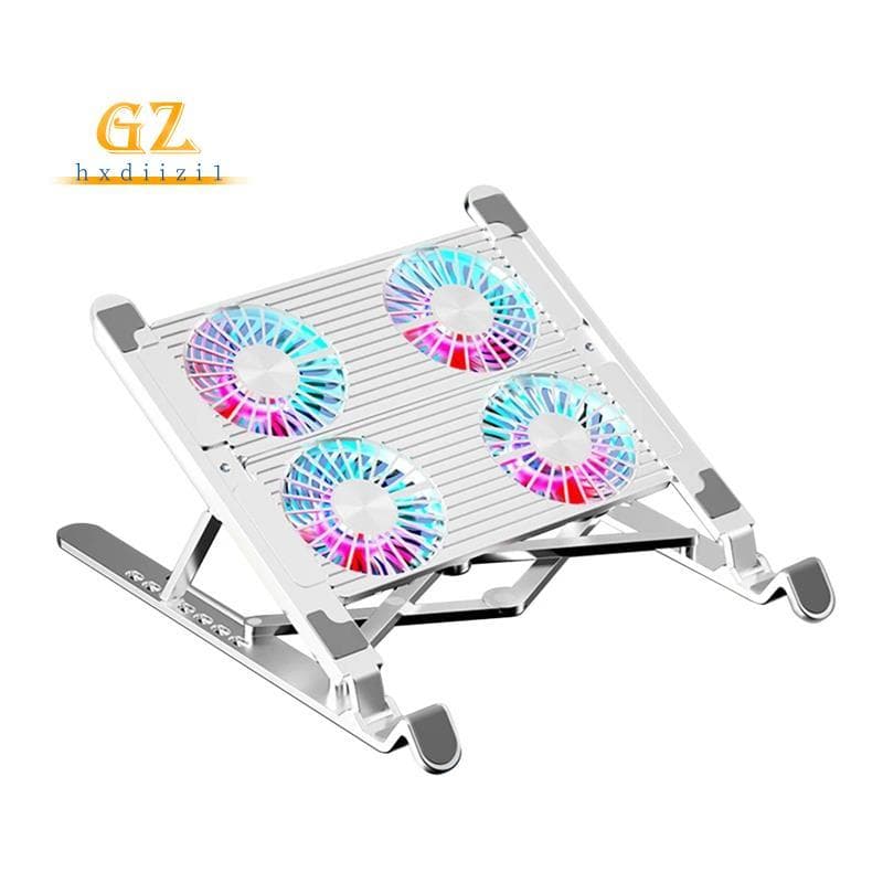 [gzhxdiizi1] Suporte De Resfriamento Para Laptop Almofada Dobrável Com 4 Ventiladores Silenciosos RGB Refrigerador Portá