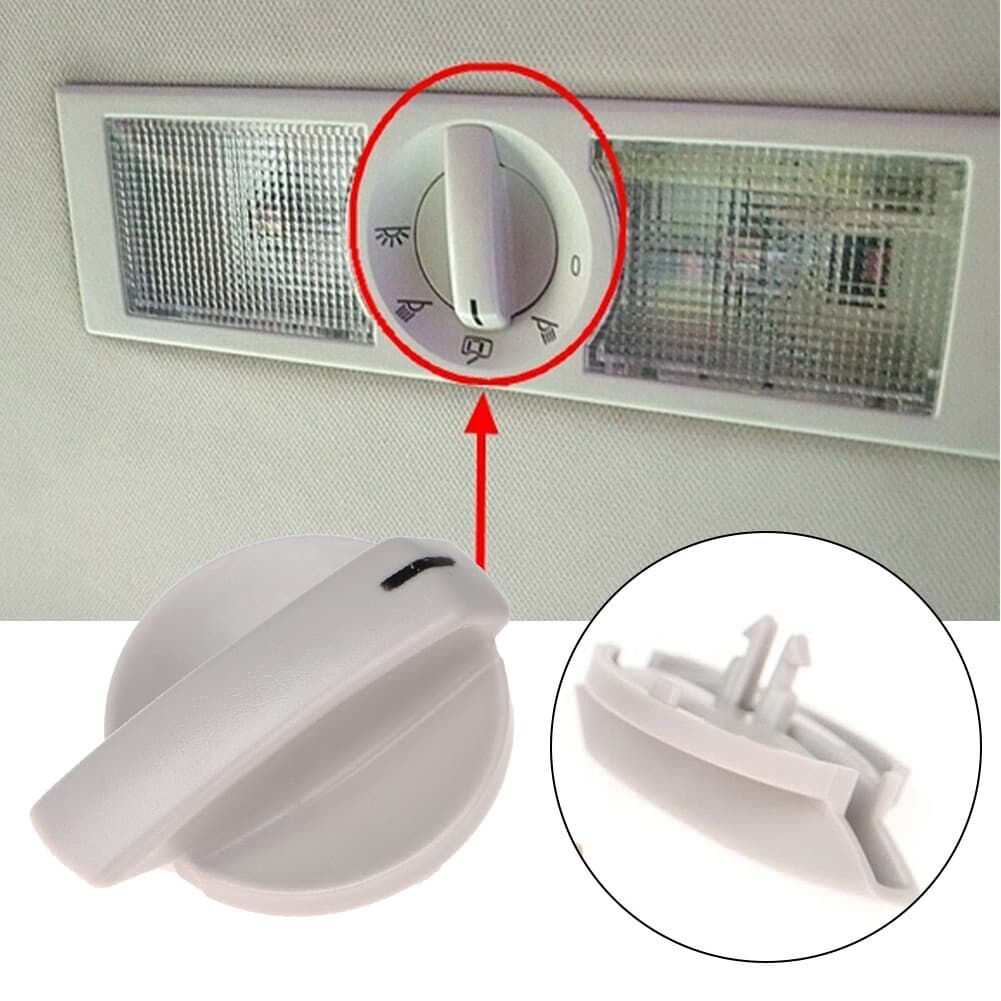 ⭐ oww-br Interruptor Do Botão Da Luz De Leitura Teto Traseiro Carro Para Skoda Bege Cinza 6Q0947291A