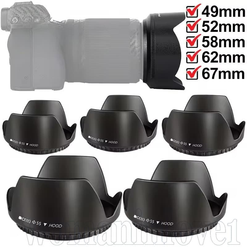 Capa De Lente De Câmera Antirreflexo-Escudo DSLR-Tampa De Tiro Rotativa Instalada-Acessórios De Proteção