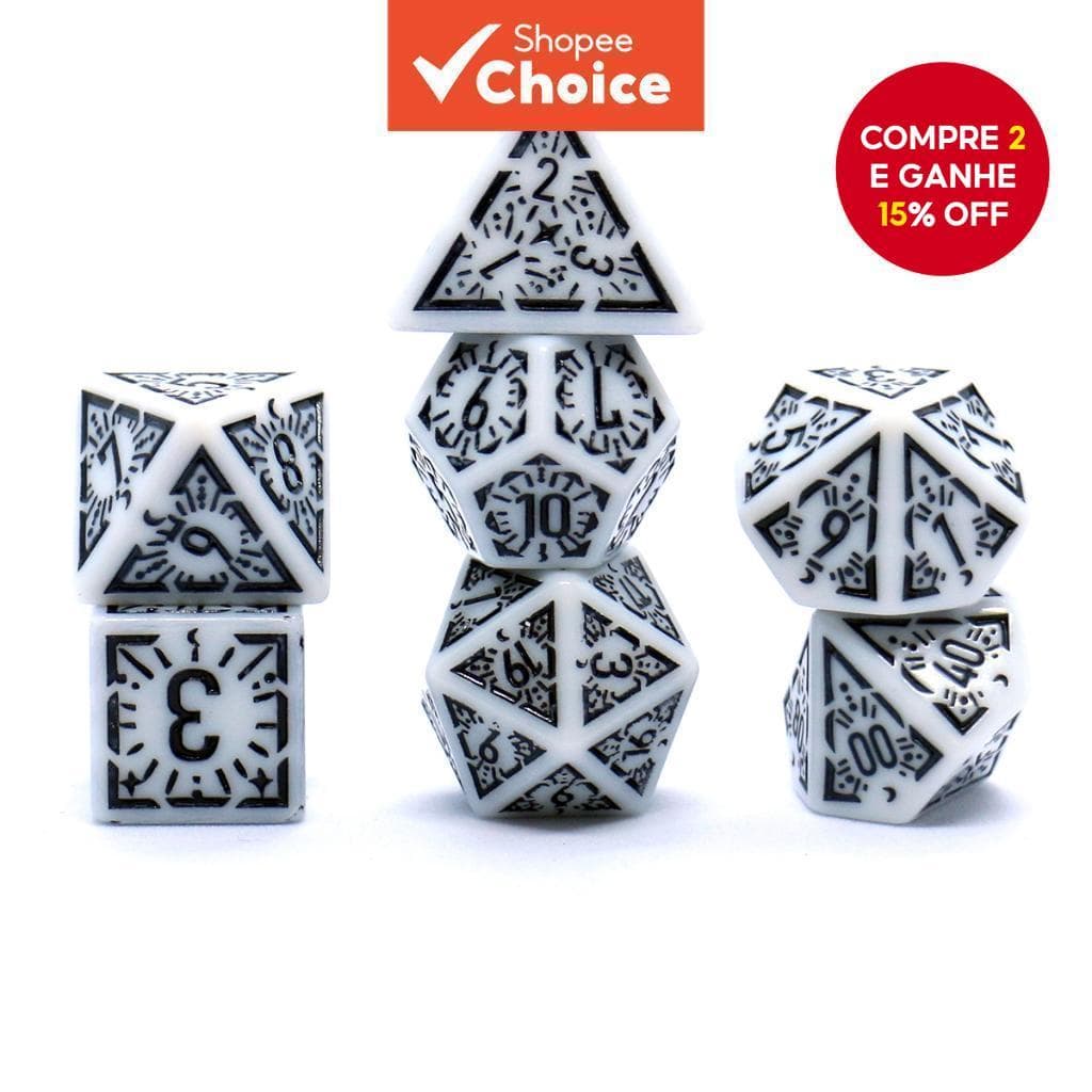 Jogo De Tabuleiro De Alívio De Runa Clássico Dados TRPG 7PCS De Mesa Poliédrico