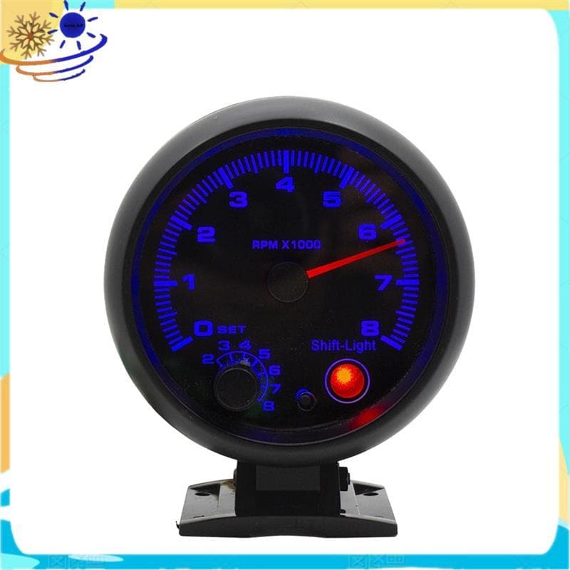 Para 1-8 Cilindro Compatível 95mm Digital Tacômetro De Carro 0-8000 RPM Com Luz De Fundo Azul Medidor De Mudança