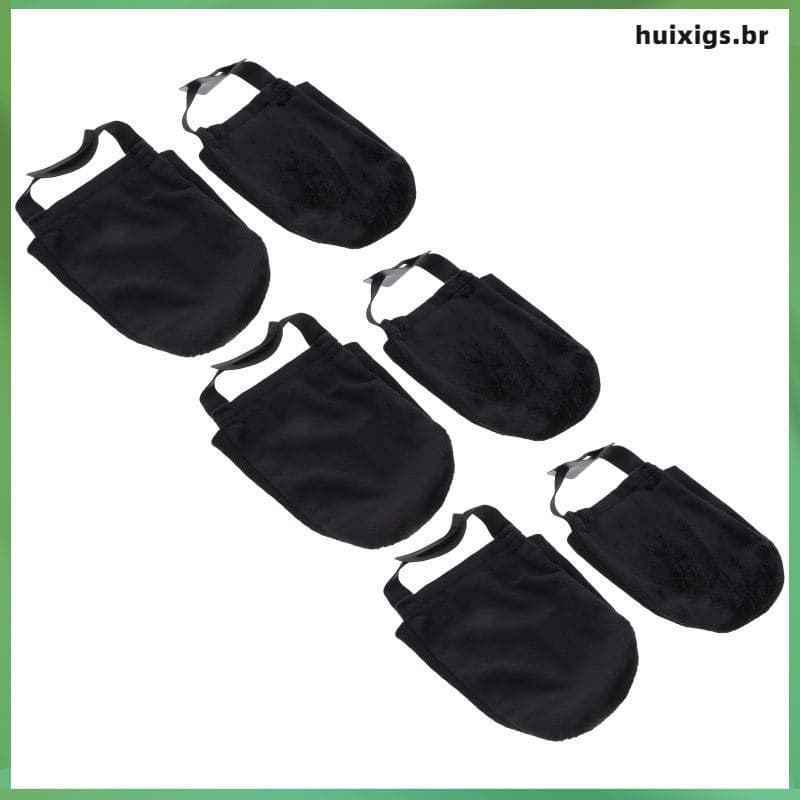 🍽️ 3Pares Capas Deslizantes Para Sapatos De Boliche Em Tecido De Algodão Preto Para Uso Esportivo