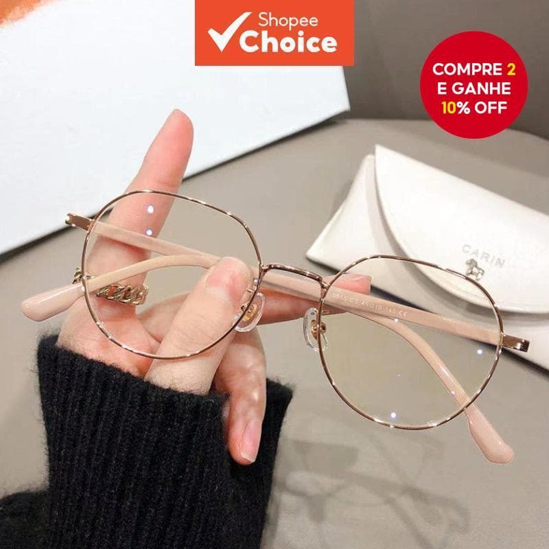 Óculos Anti-Luz Azul , Armação De Metal , Radiação Com Lentes Substituíveis , Estilo Formal