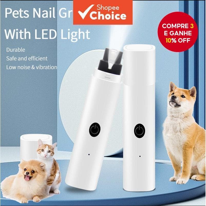 Moedor Elétrico De Unhas Para Animais De Estimação De 1 Unidade-Aparador Profissional Recarregável Cães E Gatos , Baixo 