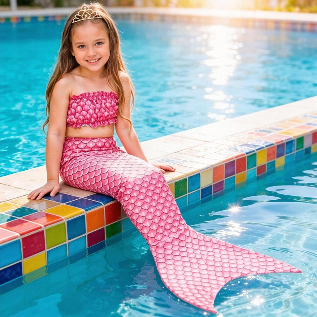 Fantasia Sereia Infantil Calda Que da pra Andar e Top